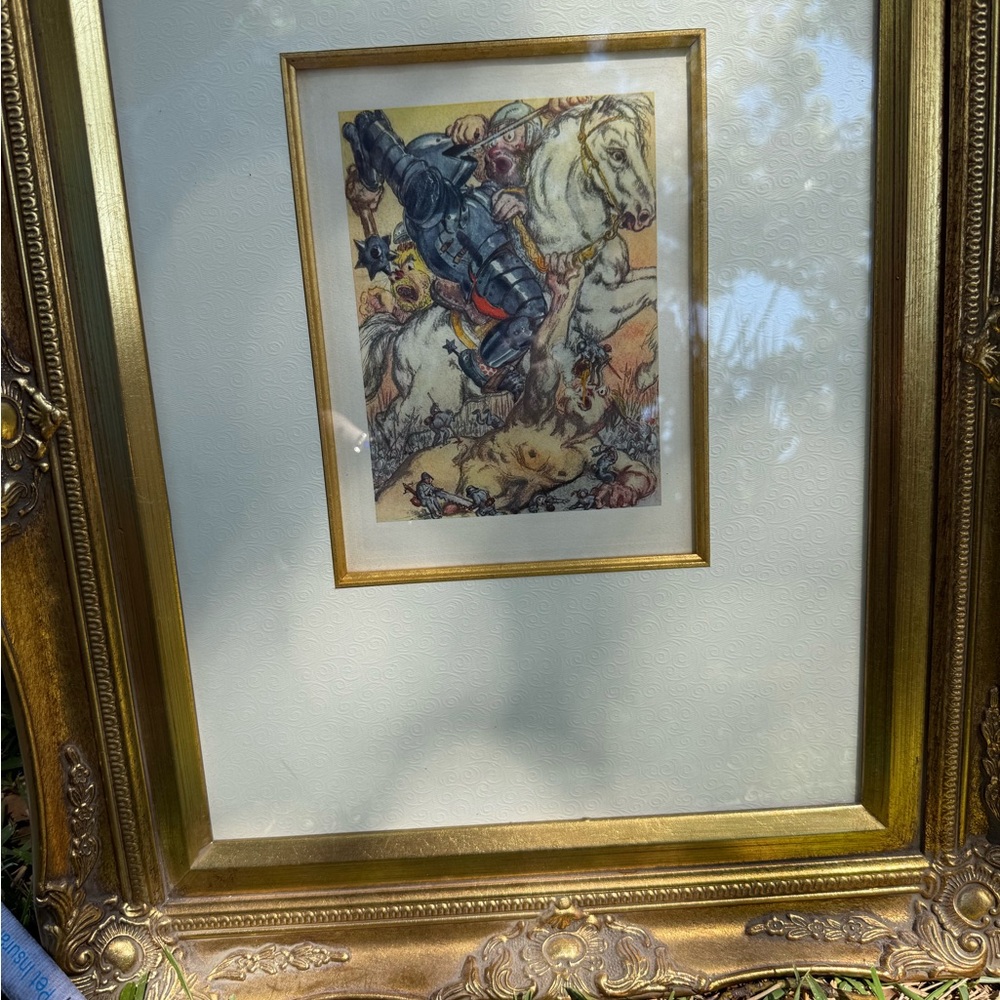 Vintage Gold Framed Art Print